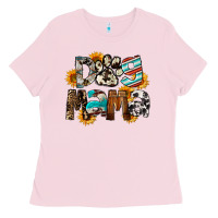 Bubblegum Pink Dog Mama Ladies Tee - FaDigitalArtStudio