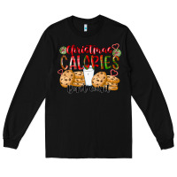 Black christmas calories dont count Long Sleeve Tee - CowhideDigitalArt