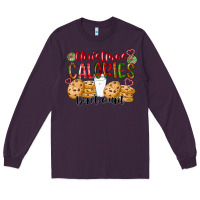 Plum christmas calories dont count Long Sleeve Tee - CowhideDigitalArt