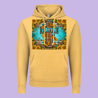 Western Faith Cross Butterfly Vintage Hoodie Designed By Lillyallendesigns