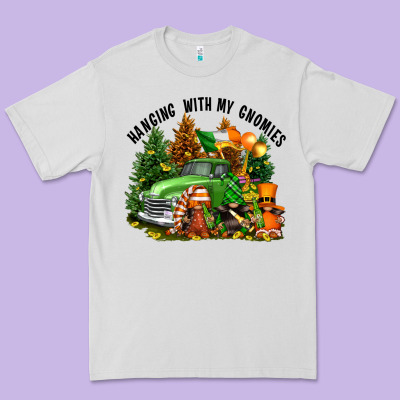 St. Patricks Day Hanging With My Gnomies Premium Tee Designed By Fadigitalartstudio