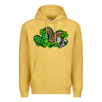 Antique Gold st patricks day western hearts Premium Hoodie - Artiststas
