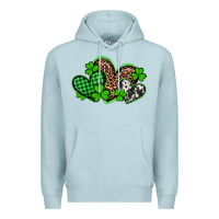Blue Mist st patricks day western hearts Premium Hoodie - Artiststas