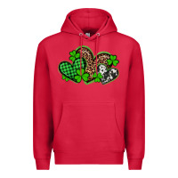 Cardinal st patricks day western hearts Premium Hoodie - Artiststas