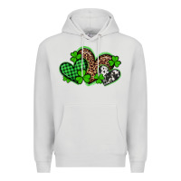 Dove Grey st patricks day western hearts Premium Hoodie - Artiststas
