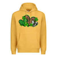 Mustard st patricks day western hearts Premium Hoodie - Artiststas