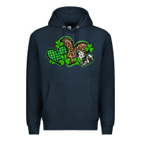 Navy st patricks day western hearts Premium Hoodie - Artiststas