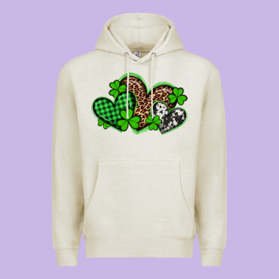 St Patricks Day Western Hearts Premium Hoodie Designed By Artiststas