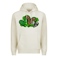 Oatmeal Heather st patricks day western hearts Premium Hoodie - Artiststas