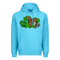 Ocean Blue st patricks day western hearts Premium Hoodie - Artiststas