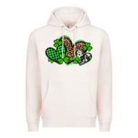 Pale Pink st patricks day western hearts Premium Hoodie - Artiststas
