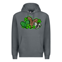 Rock st patricks day western hearts Premium Hoodie - Artiststas