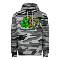 Slate Camo st patricks day western hearts Premium Hoodie - Artiststas