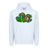 White st patricks day western hearts Premium Hoodie - Artiststas