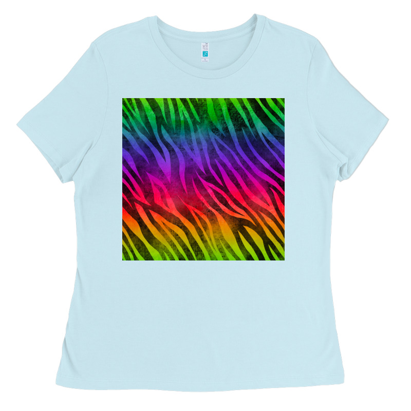 Colorful Zebra Seamless Pattern Ladies Tee by BundleAndBundleShop | Teevron
