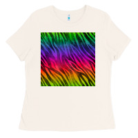 Bone colorful zebra seamless pattern Ladies Tee - BundleAndBundleShop