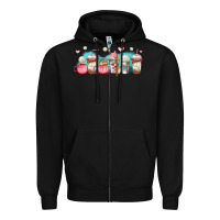 Black volleyball coffee cups Zipper Hoodie - Jasminsmagicworld