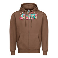 Chestnut volleyball coffee cups Zipper Hoodie - Jasminsmagicworld