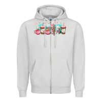 Dove Grey volleyball coffee cups Zipper Hoodie - Jasminsmagicworld