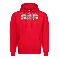 Red volleyball coffee cups Zipper Hoodie - Jasminsmagicworld