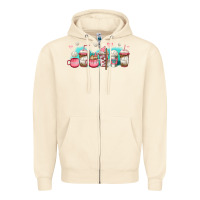 Sandshell volleyball coffee cups Zipper Hoodie - Jasminsmagicworld