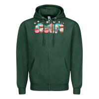 Sports Green volleyball coffee cups Zipper Hoodie - Jasminsmagicworld