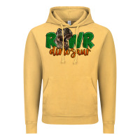 Vintage Mustard Rawr Dinosaur Vintage Hoodie - LillyAllenDesigns
