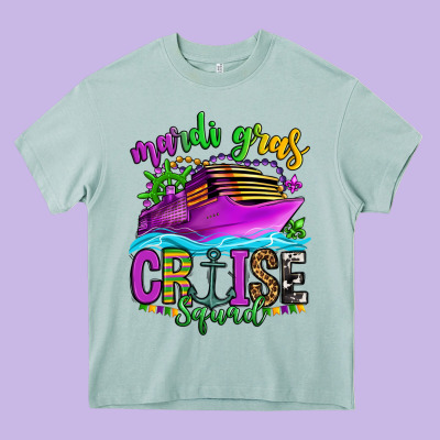 Mardi Gras Cruise Squad Heavy Core Tee Designed By Oliviacreatesart