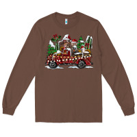 Chestnut festive farm animal christmas truck Long Sleeve Tee - CowhideDigitalArt