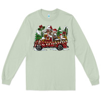 Matcha festive farm animal christmas truck Long Sleeve Tee - CowhideDigitalArt