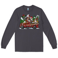 Smoke festive farm animal christmas truck Long Sleeve Tee - CowhideDigitalArt