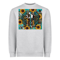 Heather Grey western blessed sunflower's Heavyweight Sweatshirt - RanaPortraitStore