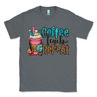 Charcoal Heather coffee teach repeat Classic Tee - OliviaCreatesArt