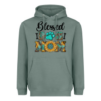 Sage Blessed dog mom Heavyweight Hoodie - RanaPortraitStore