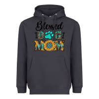 Smoke Blessed dog mom Heavyweight Hoodie - RanaPortraitStore