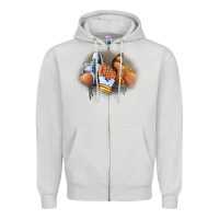 Dove Grey Sneaker and heel afro woman Zipper Hoodie - RanaPortraitStore