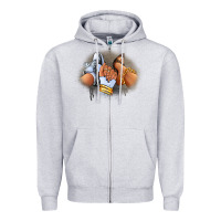 Heather Grey Sneaker and heel afro woman Zipper Hoodie - RanaPortraitStore