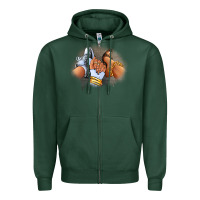 Sports Green Sneaker and heel afro woman Zipper Hoodie - RanaPortraitStore