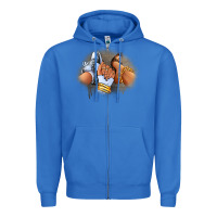 True Royal Sneaker and heel afro woman Zipper Hoodie - RanaPortraitStore