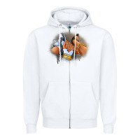 White Sneaker and heel afro woman Zipper Hoodie - RanaPortraitStore