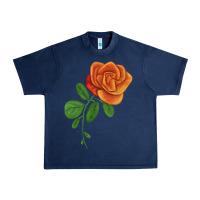 Navy Burst Of Joy Rose Urban Heavy Tee - LillyAllenDesigns
