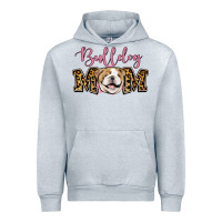 Heather Grey Bulldog Mom Urban Hoodie - Jasminsmagicworld