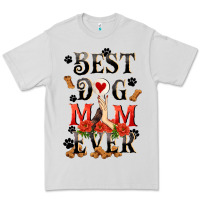 Dove Grey Best dog mom ever Mother's Day Premium Tee - FaDigitalArtStudio