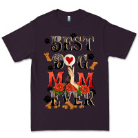 Plum Best dog mom ever Mother's Day Premium Tee - FaDigitalArtStudio