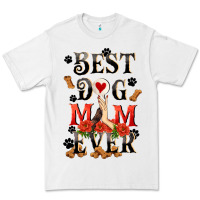 White Best dog mom ever Mother's Day Premium Tee - FaDigitalArtStudio