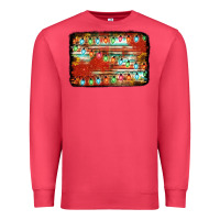 Cardinal christmas serape sunflower background Premium Sweatshirt - Jasminsmagicworld