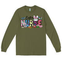 Army Green easter nurse Long Sleeve Tee - CowhideDigitalArt