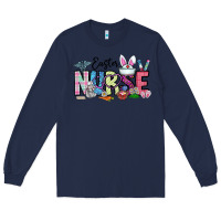 Navy easter nurse Long Sleeve Tee - CowhideDigitalArt