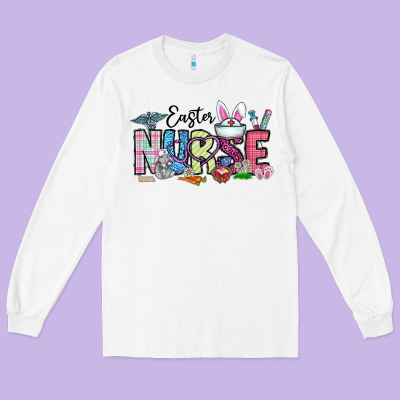 Easter Nurse Long Sleeve Tee Designed By Cowhidedigitalart