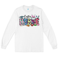 White easter nurse Long Sleeve Tee - CowhideDigitalArt